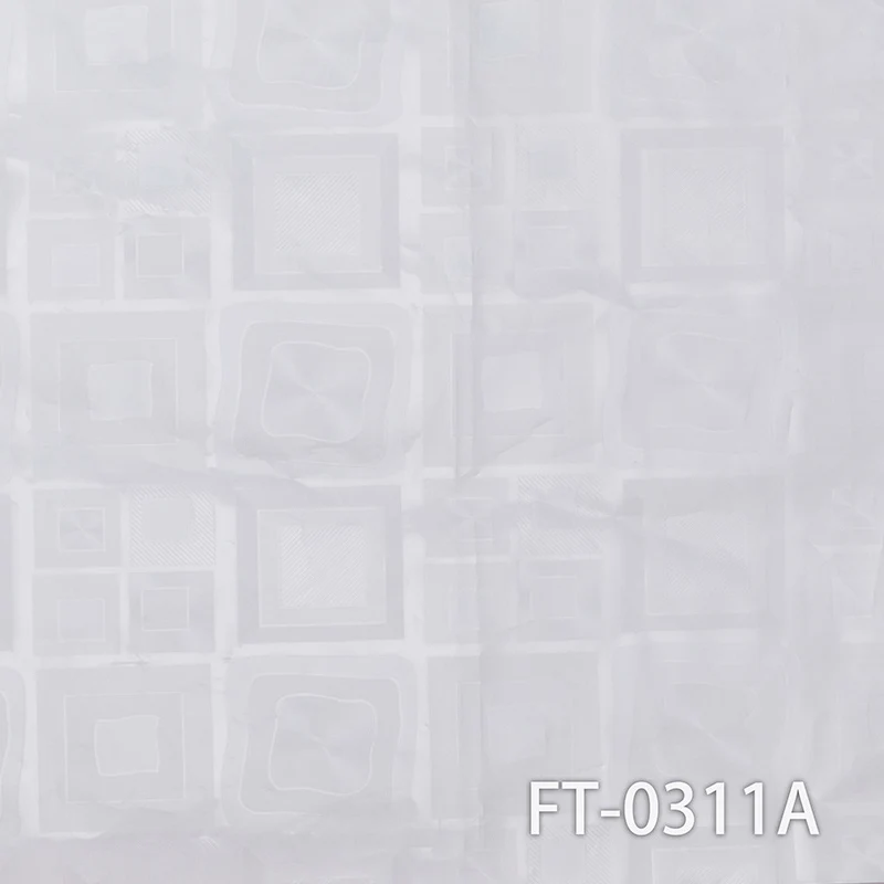 180 см Экологически чистая оптовая продажа 3D прозрачная белая пластиковая душевая занавеска PEVA