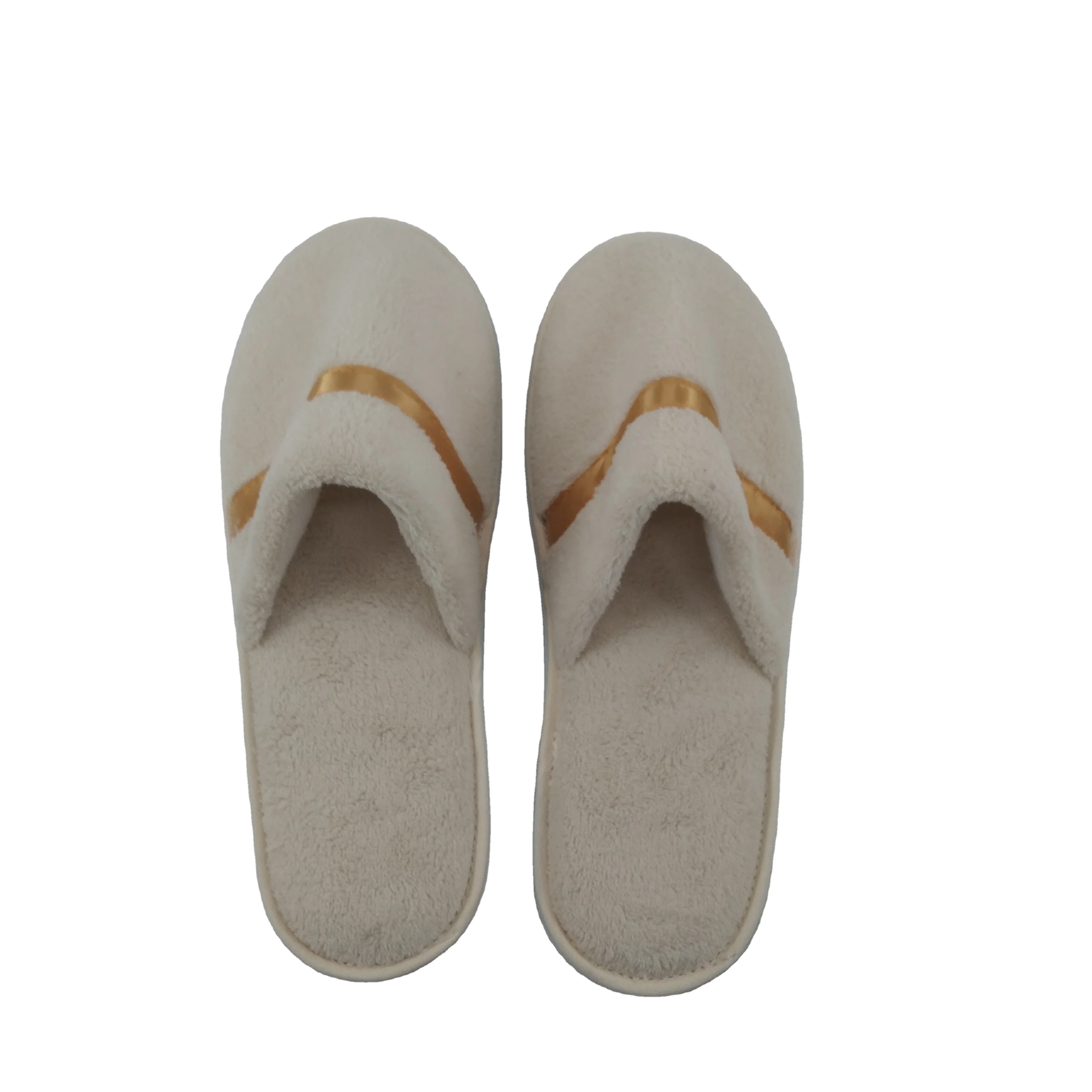 High Quality Soft Coral Velvet Closed Toe Slippers Customer Logo Soft Coral Fleece Disposable Hotel Slippers