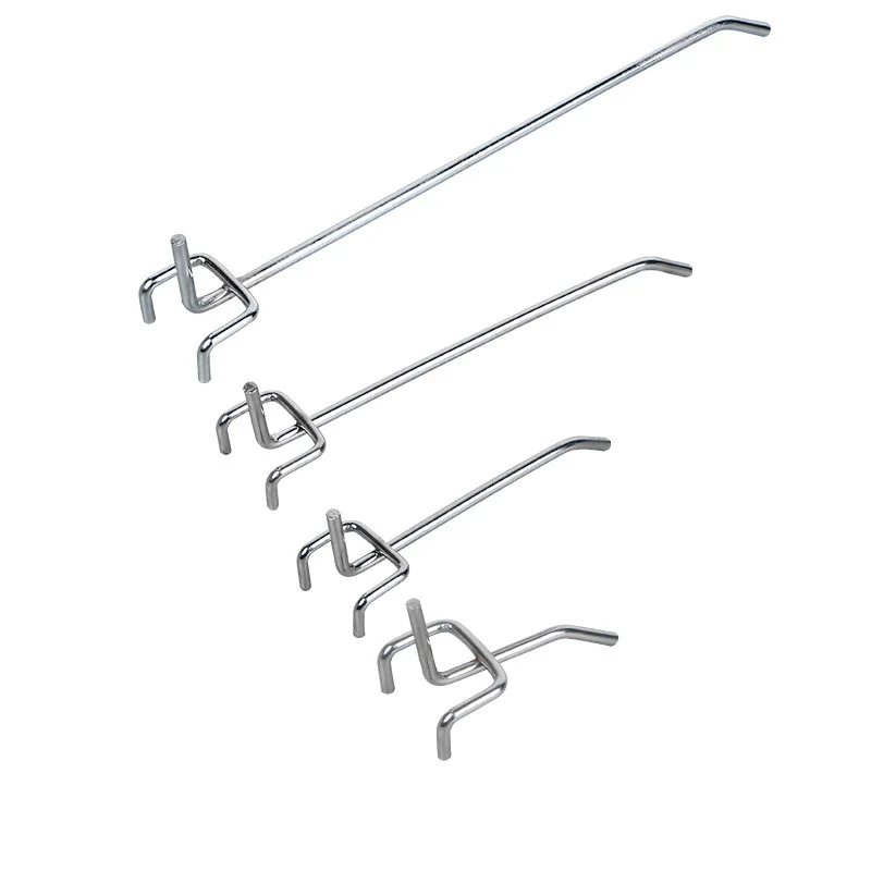 supermarket metal chrome display pegboard hook