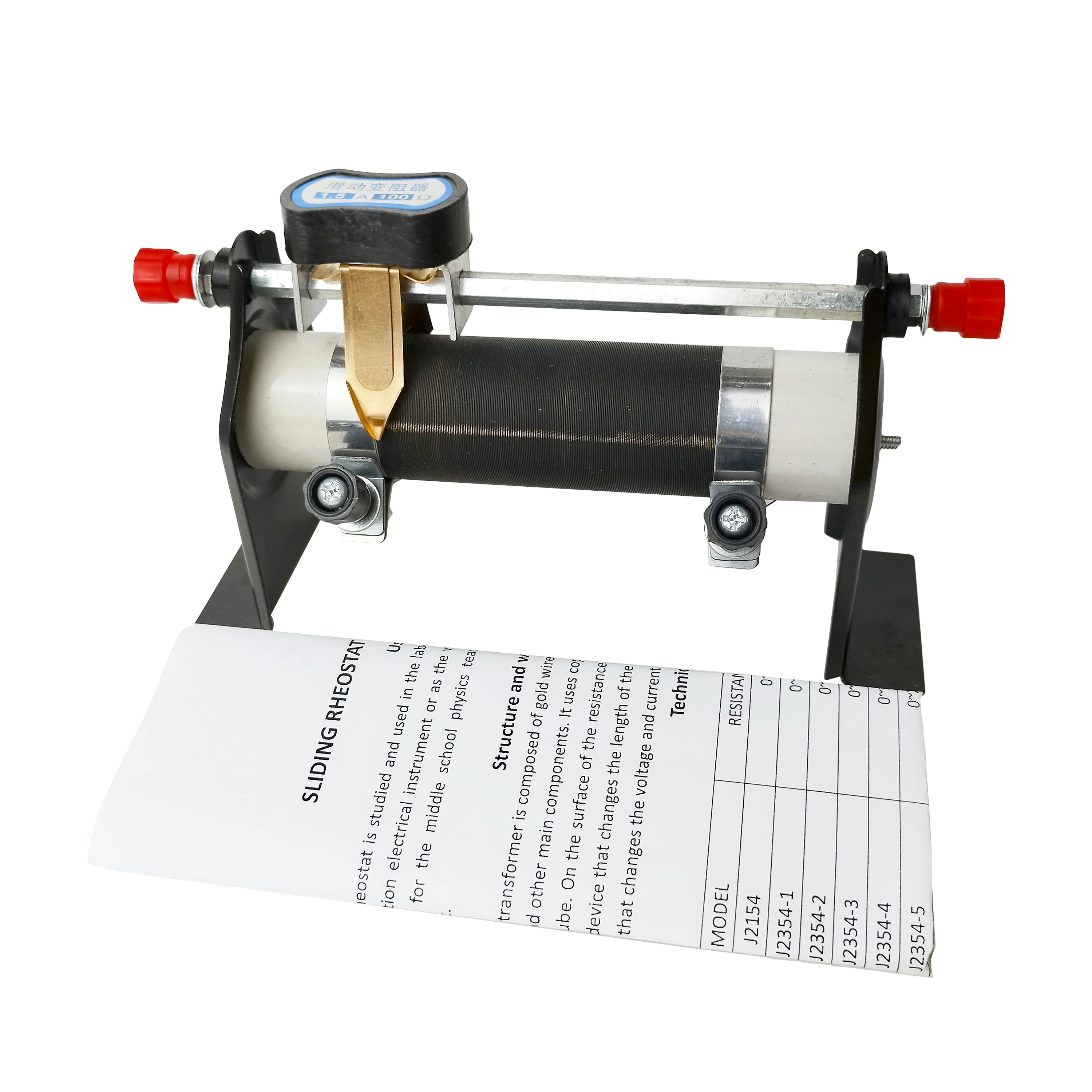 Physics Teaching Instruments School Electricity Experimental 1-200 Ohm Adjustable Resistance Slide Rheostat Sliding Rheostat