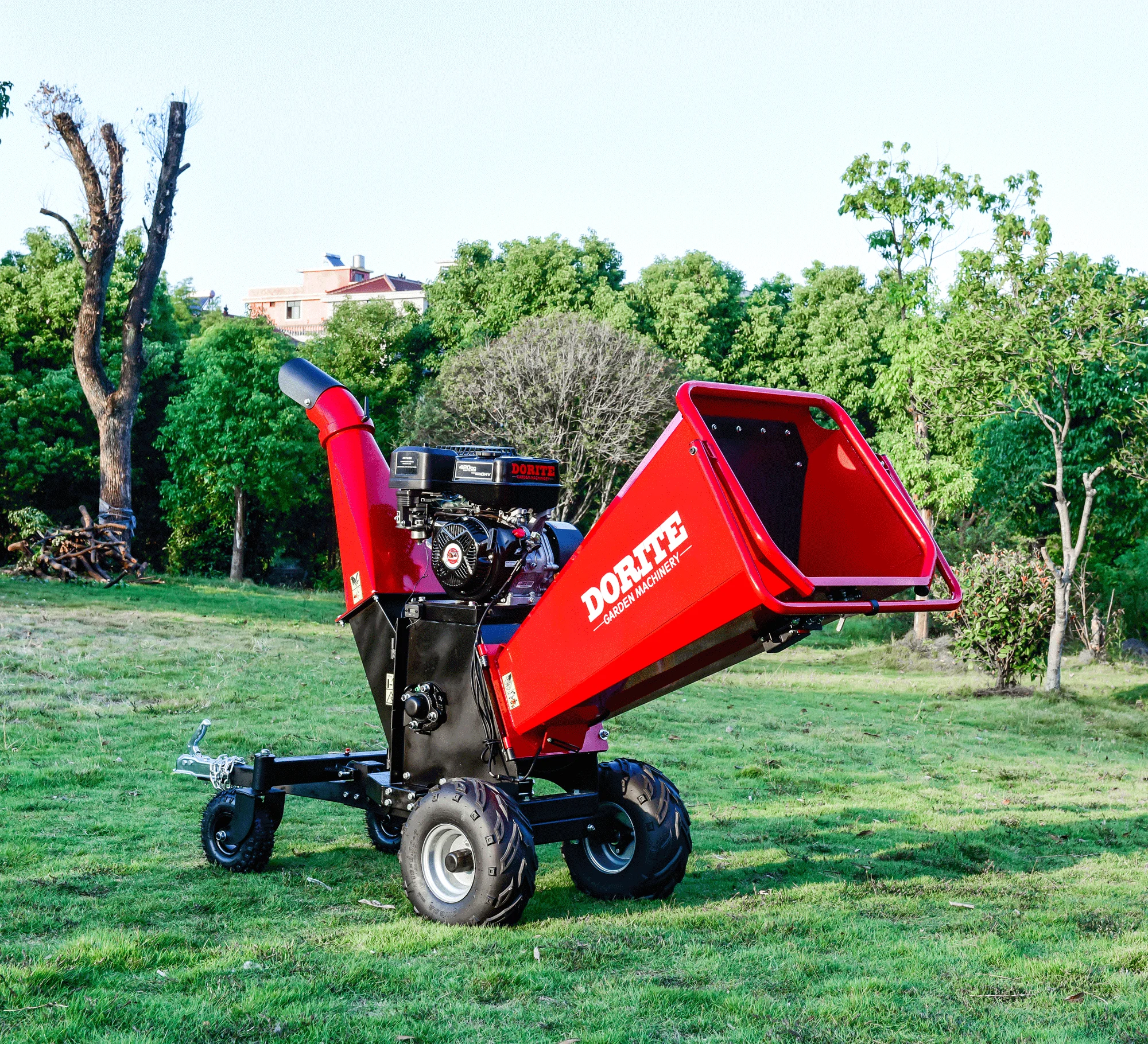 15hp K-maxpower 6 дюймов дерево машина для затачивания дерева бензиновый двигатель дополнительный измельчитель древесины Mulcher дробилка