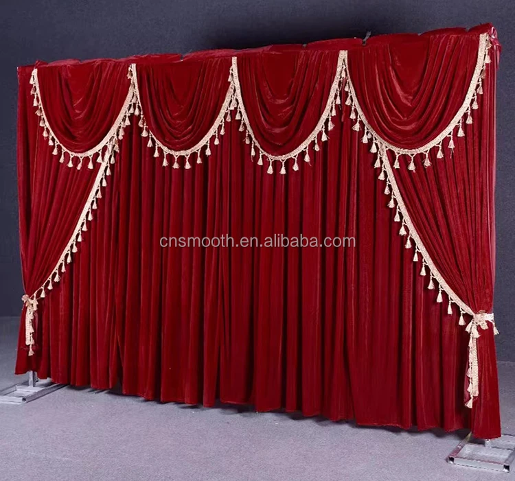 Cheap Price Wedding Velvet Drapery Backdrop Wedding Drapery Curtain  For Wedding Decoration Equipment Event