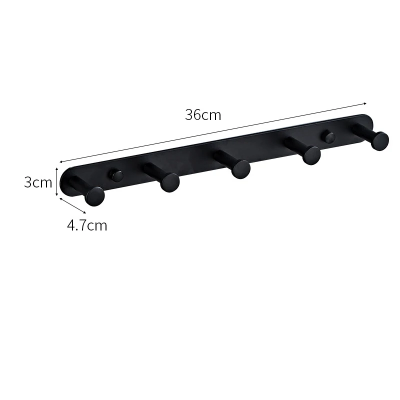 Best Selling Hard Modern Design Bathroom Accessories Metal Hangers Bathrobe Row Wall Hooks