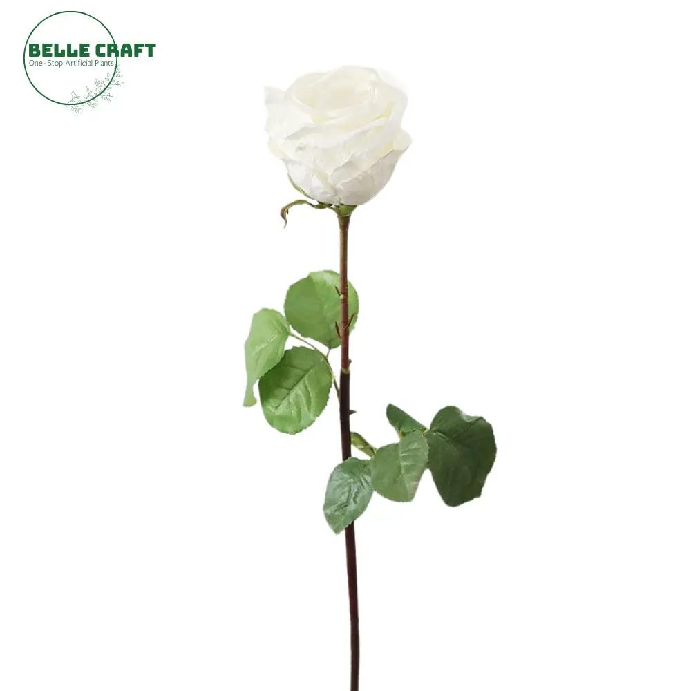 Высококачественный искусственный цветок из искусственной розы, искусственный цветок белого цвета для украшения дома