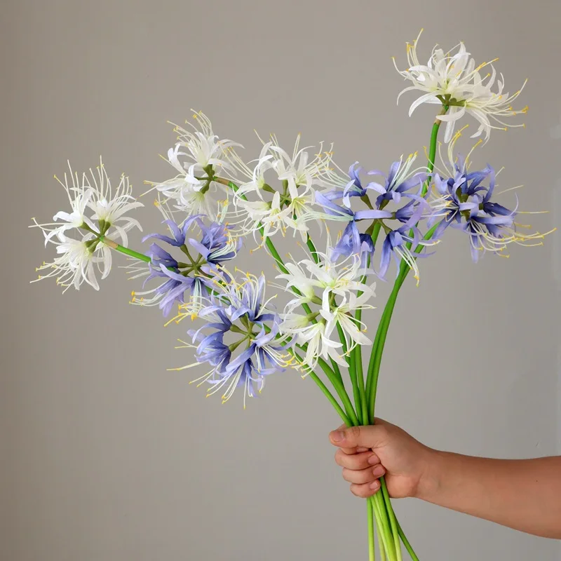 Artificial Red Spider Lily Flower Lycoris Herb Amaryllis for Wedding Christmas Graduation Halloween Decoration Manjusaka Flower