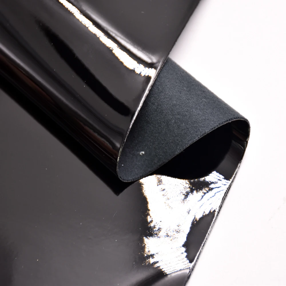 High quality 0.8 MM CHAROL PATENT wrinkle free PU Mirror leather For shoes/bags