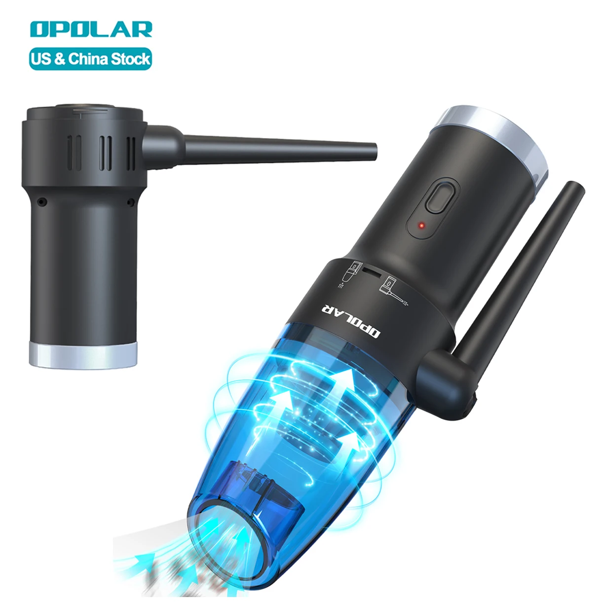 OPOLAR Cordless  Air Duster Rechargeable Computer Car Blower Duster Compressed Keyboard Cleaner Electric Cordless Air Duster