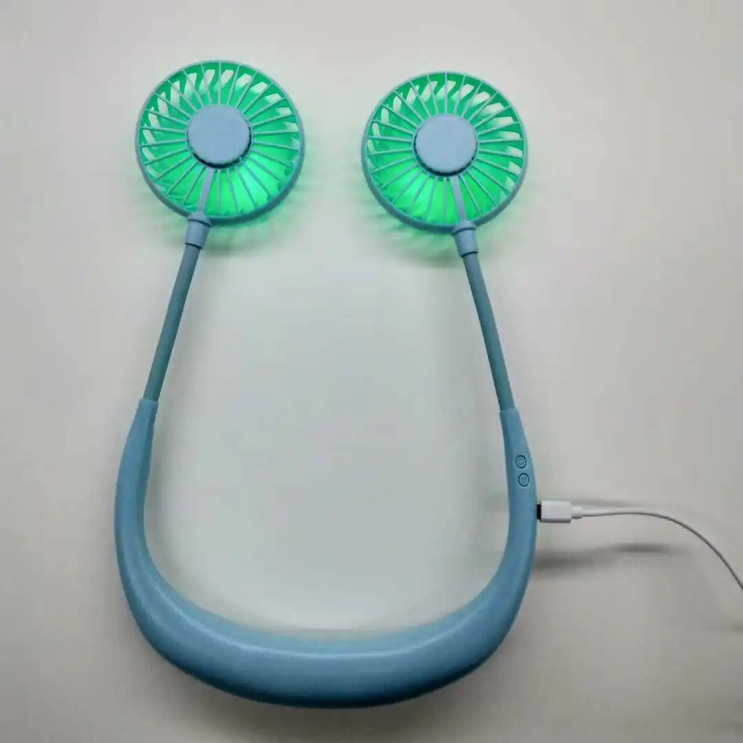 
2021 hottest sell USB rechargeable neck band outdoor fan sport wearable fan with 3 speed adjustable 