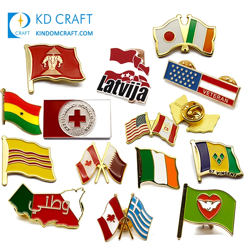 High end custom metal zinc alloy enamel epoxy country indian flag lapel pin badge for national day