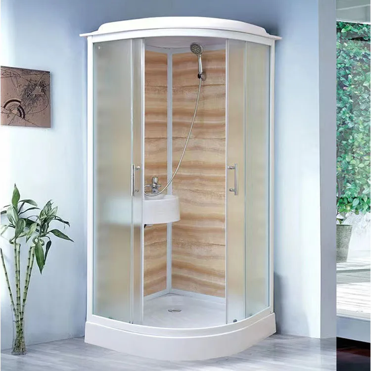 Prefab Square All In One Modular Completed Shower Room Cabin With Toilet & Light modular Bathroom Shower Pod For Caravan Camping