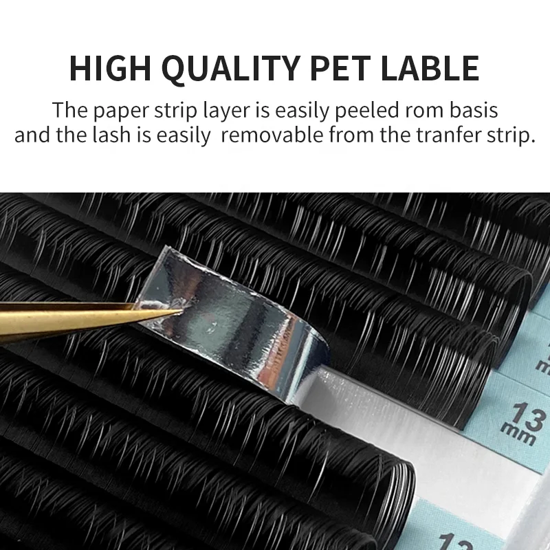 Best Quality Dark Black False Lashes NATUHANA Individual D Curl Mink Eyelash Extensions Products