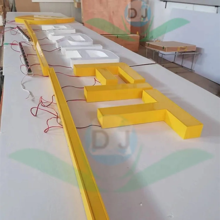 logo sign Alphabet Letters Office Signage 3D Plastic Clear Acrylic letters Laser Cut electronic signs 3d led sign