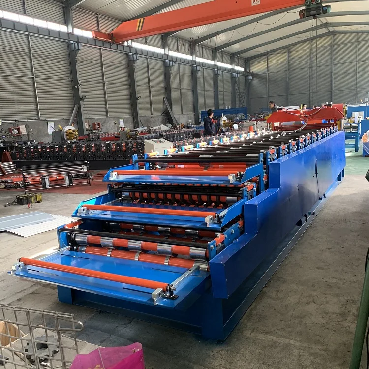 Automatic Aluminum Iron Metal Roof Panel Glazed Tile Roll Forming Machine Roofing Tile Making Machine Building Material Machine