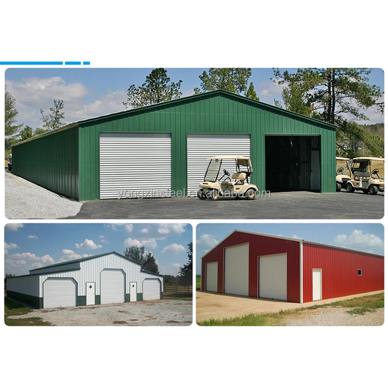 High Quality Prefab Steel Structure Carport Building For Supermarket With Car Parking Prefabricated Steel Garage