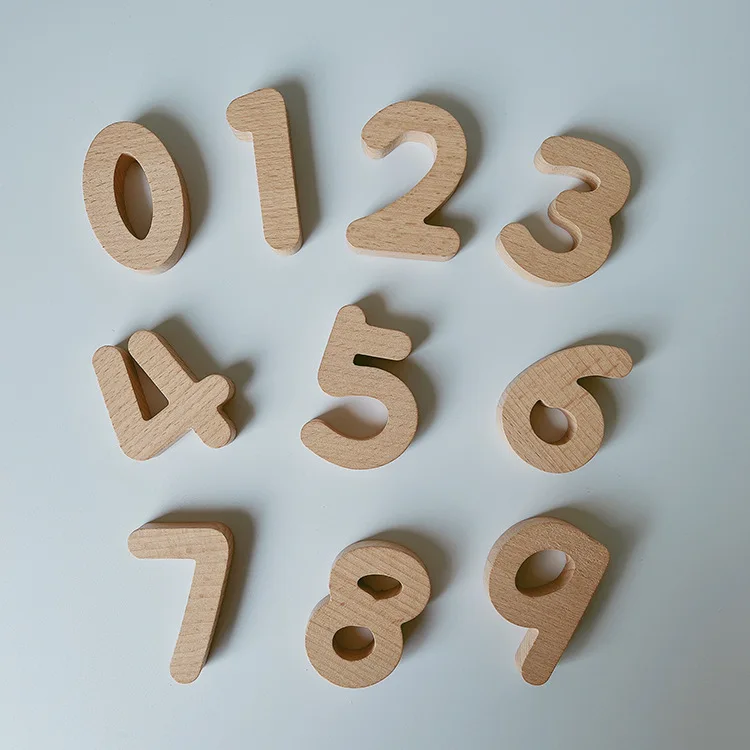 Beech Wood Magnetism Capital Alphabet  Lowercase Alphabet  Numeral building Block Children Enlightenment Cognitive Teaching Aids