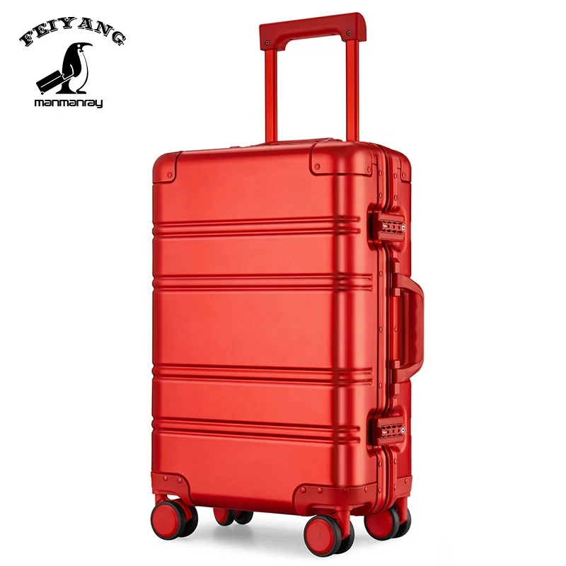 Bestselling Genuine aluminum luggage vintage luggage with wheel