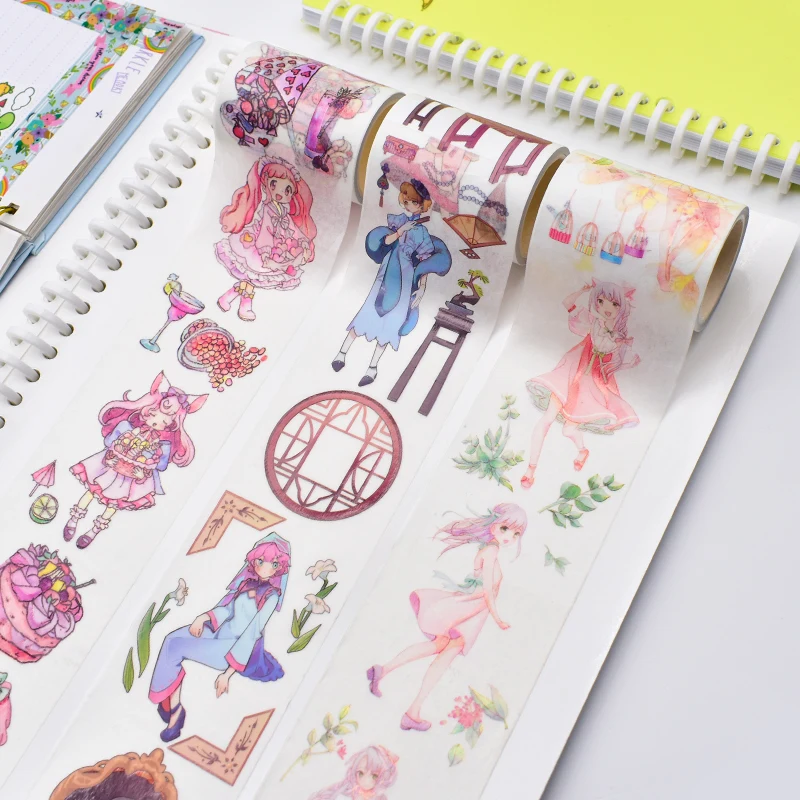 Tape Manufacturer Custom Printing Adhesive Paper Color Decoration Washi Tape Diy High Quality Japanese Kawaii Washi Tape