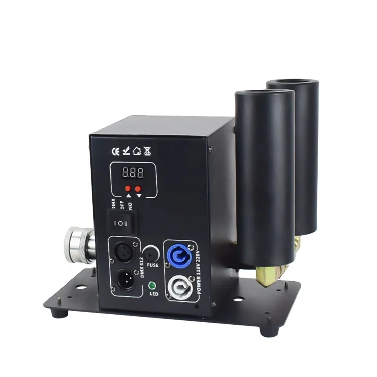 Hot Sale Theater Party Stage Effect Dj Dry ICE Jet CO2 Shooter Cannon Power Double Pipes Machine with DMX512
