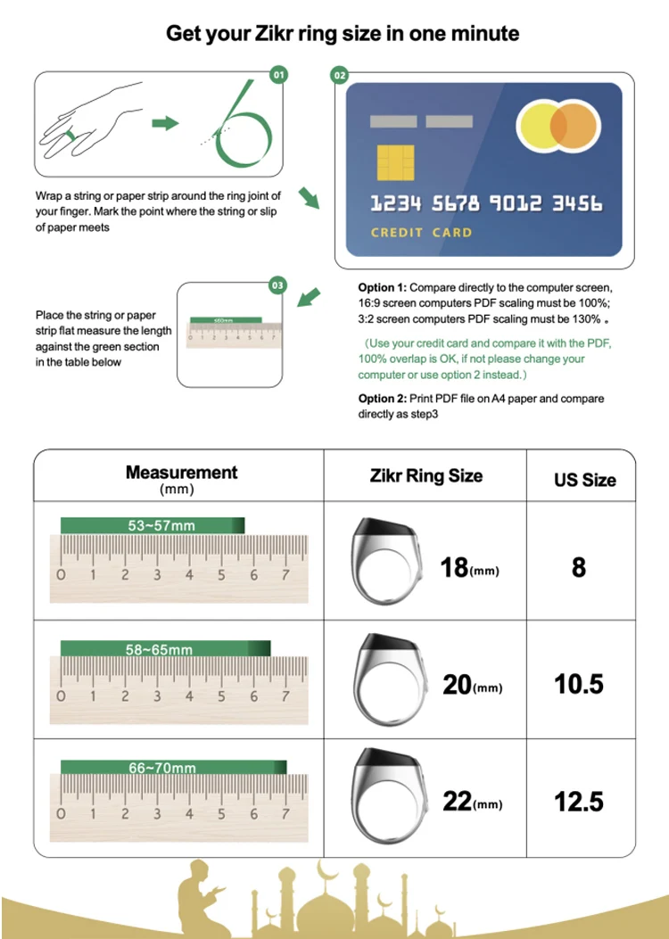 Alarm 5 Digital Ring Hand Tally Counter Smart Led White Tasby Tasbeeh Tally Finger Counter With Led Light In Different