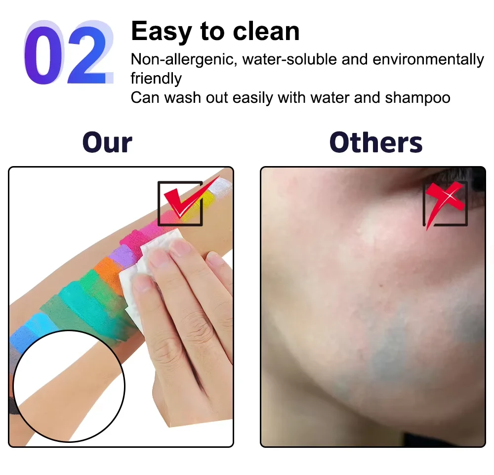KHY 16 colors water based  face painting kit professional no toxic face paint kit for kid Temporary Face Paint Kit Palette