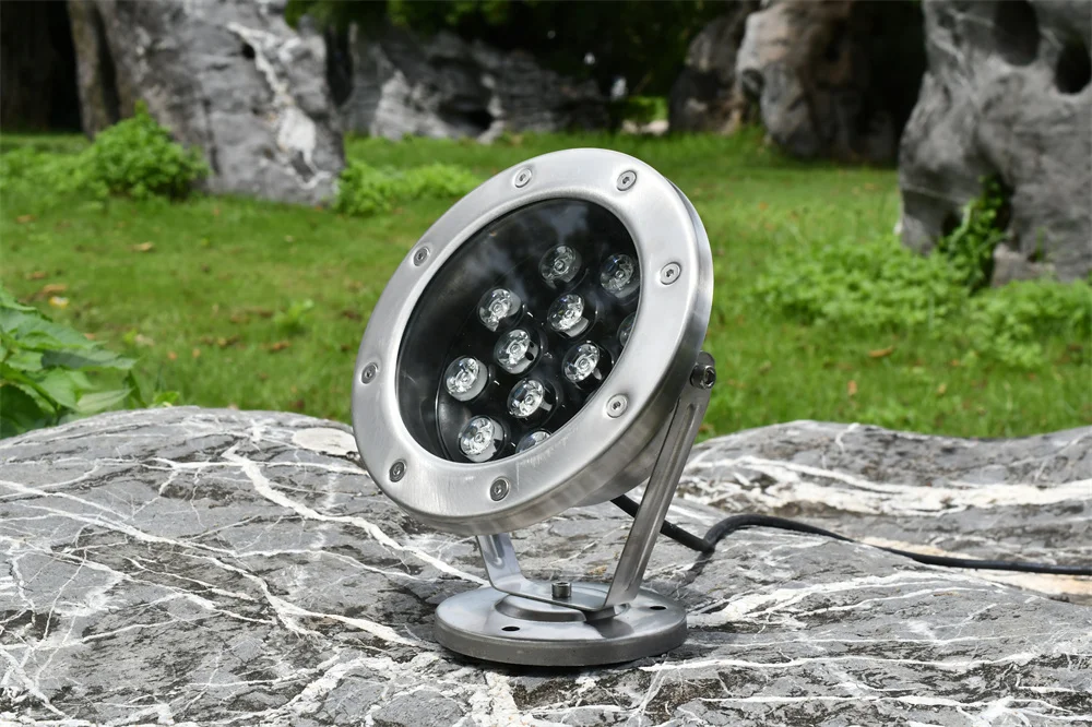 Stainless steel led underwater light ip68 submersible lamp landscape decorative fountain light