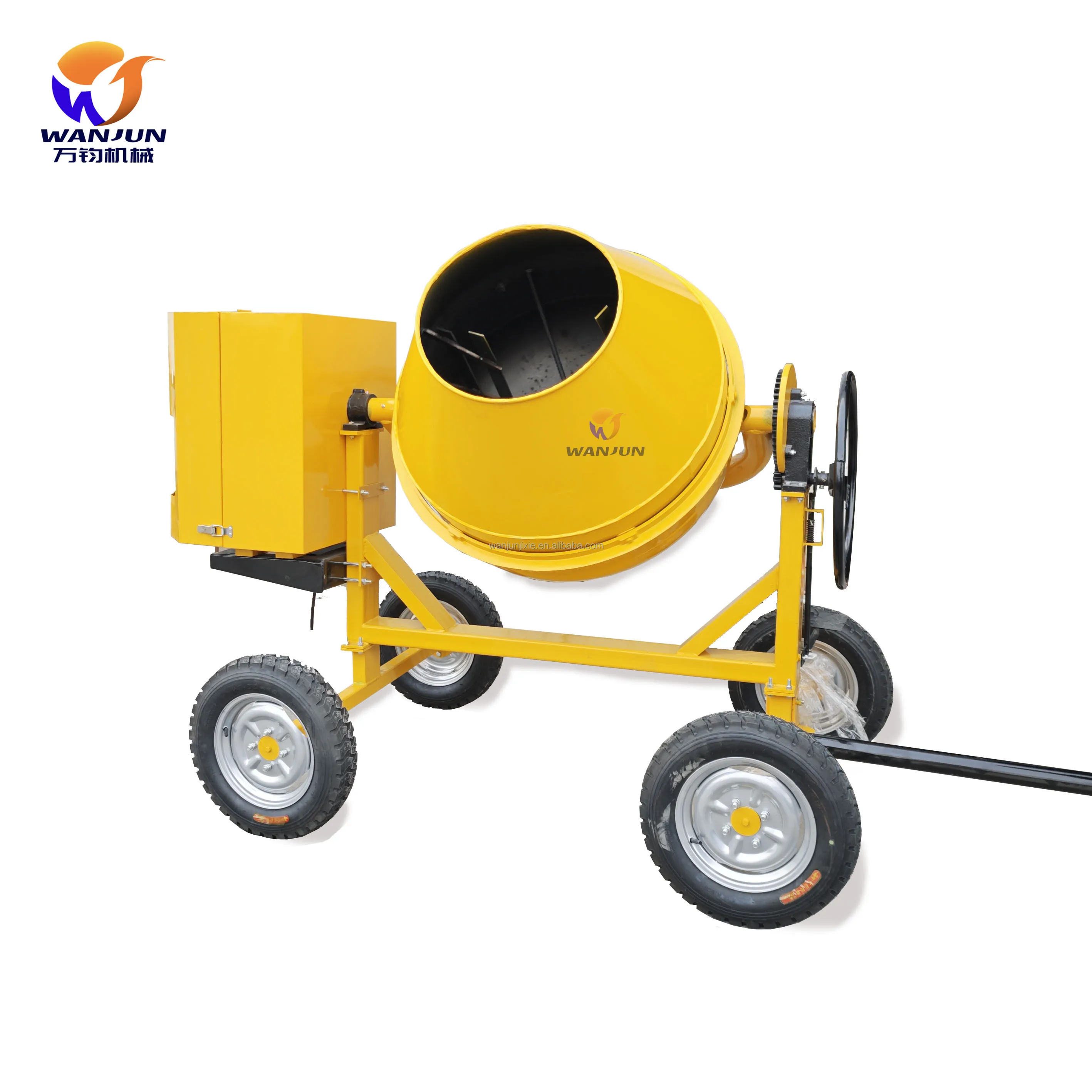 500L Electric Motor Concrete Mixer Bucket with Lift Wheel Loader for Construction Industries Engine As Core Component