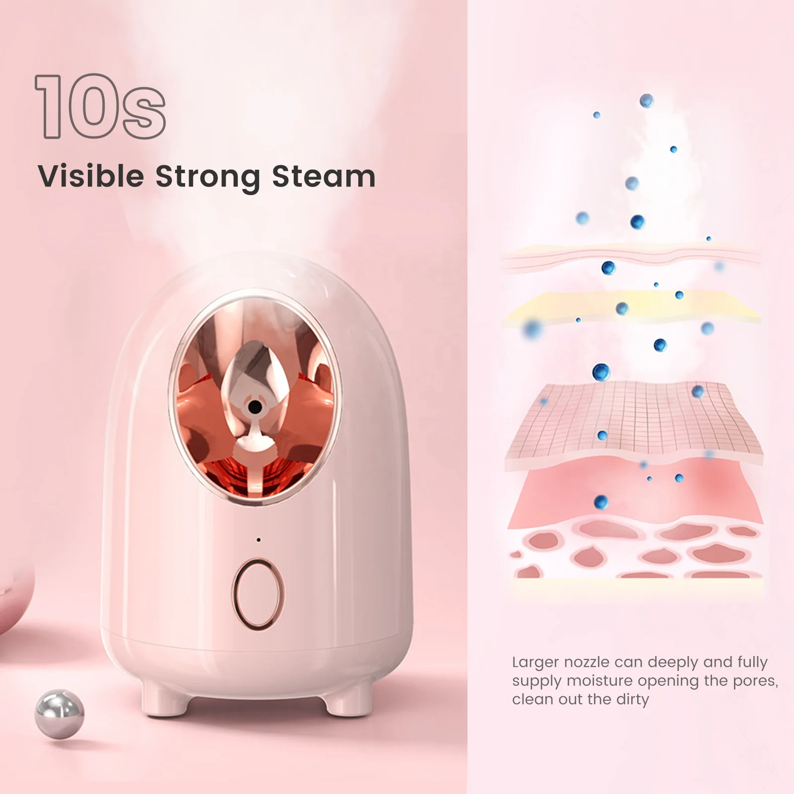 Wholesale private label electric portable mini nano ionic face sauna spa vaporizer facial steamer