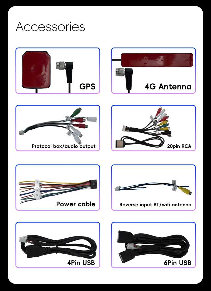 Автомобильная аудиосистема с поддержкой 4g, android, 4G + 64G/ 6G + 128G/ 8G + 256G 360 камера