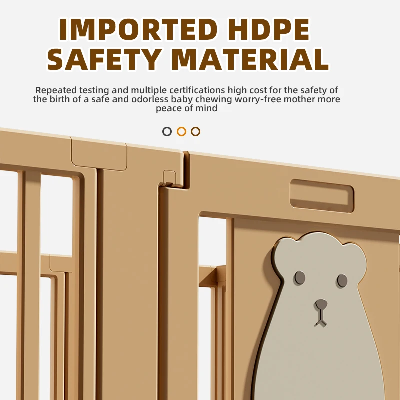 boombuy Plastic Baby Playpen Big Size Foldable indoor Playpen Easy To Carry home Fence For Babies And Kids