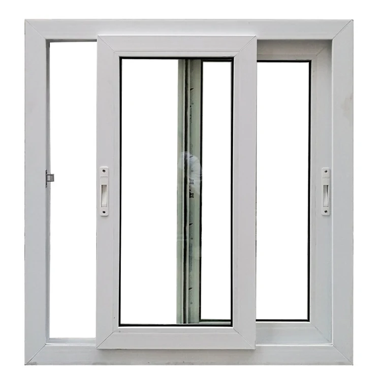 10 Year Warranty German Veka White Hurricane Impact House Plastic Slide Glass Vinyl Sliding PVC Window