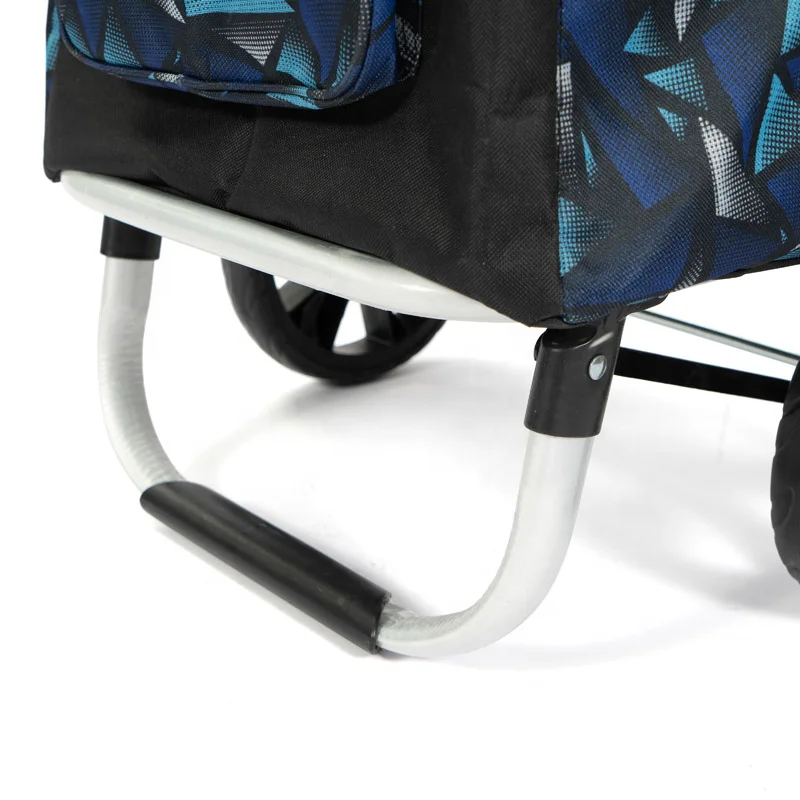 Hand Carts & Trolleys Wholesale 600D Polyester Folding Shopping Cart Trolley Bag Shopping Trolley