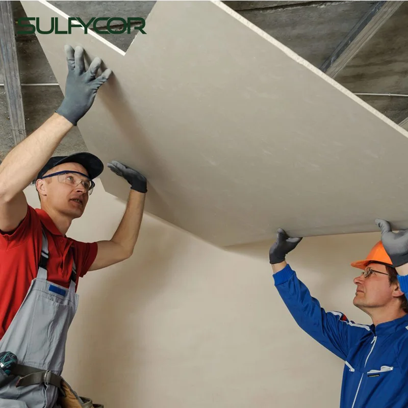 Fireproof 10mm Taper Edge Sanded Mgo Drywall Board Moistureproof Magnesium Partition Board Wallboard Panel Sheathing Clip