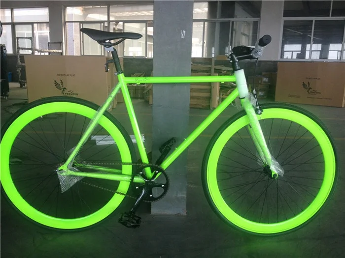 700C new color Neon Nights Glow-in-the-Dark Paint Green single speed fixie gear bike