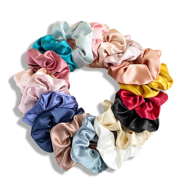 Оптовая продажа, женские резинки для волос Yucat, резинки для волос, аксессуары, тканевая эластичная лента, однотонные атласные резинки для волос со стразами