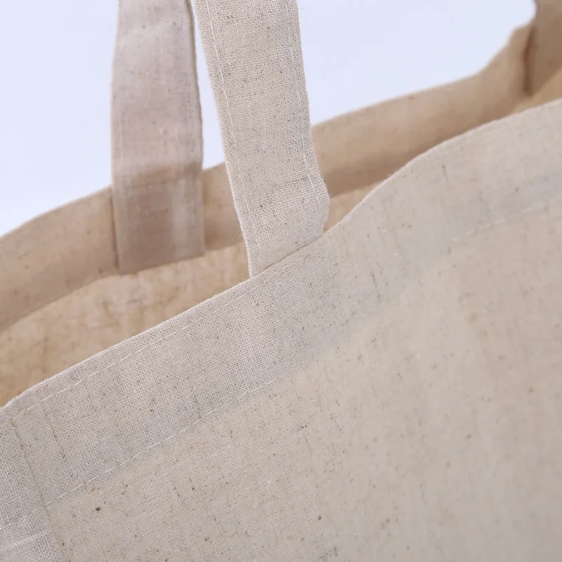 blank or custom logo print natural hemp tote bag for promotional gift