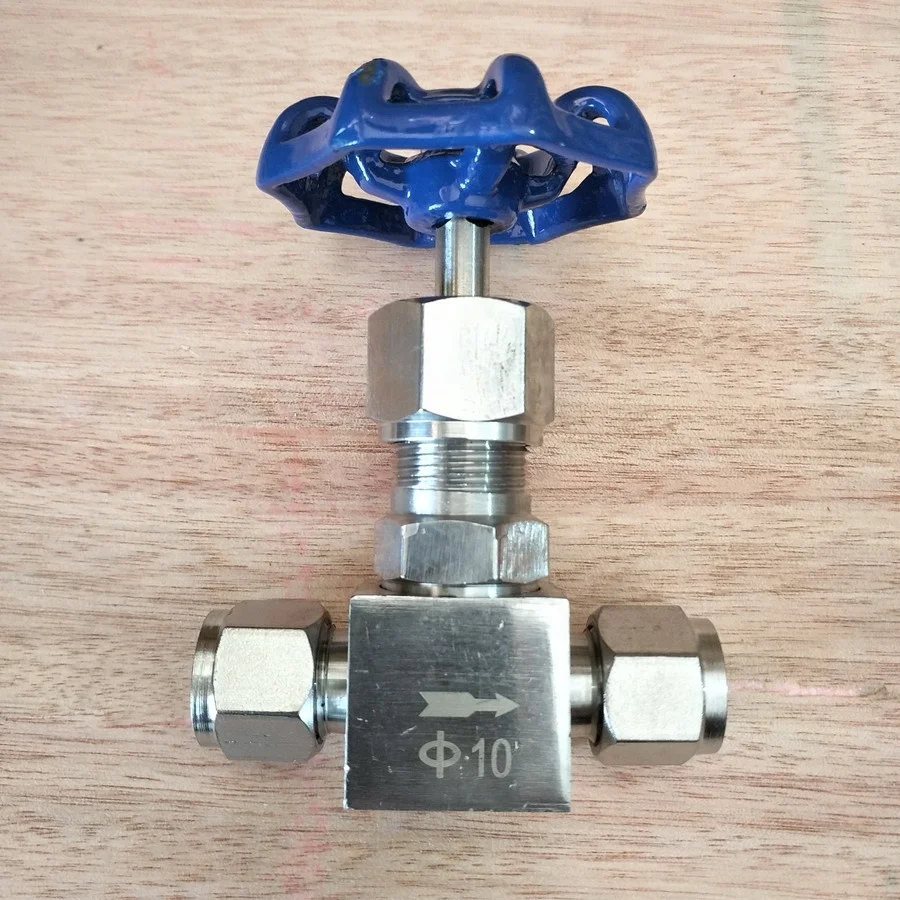 Double Ferrule Needle Valve J91W Card Sleeve Needle Valve Standard General Manual Oil Temperature Gauge Stainless Steel Dn6~40mm
