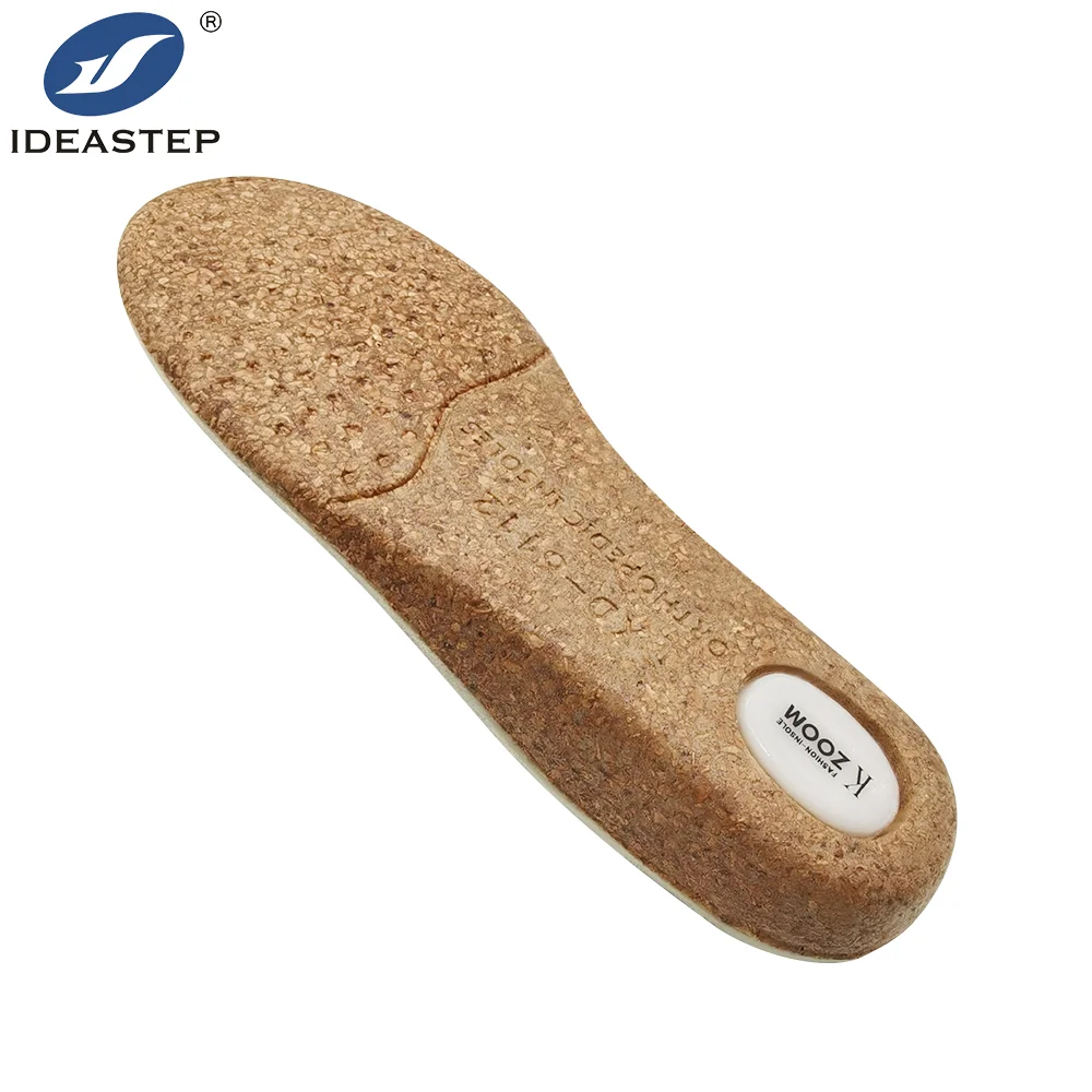 Factory Eco-friendly Sweat Absorption Breathable Cork Insole Natural Recycled Shoes Insert Silicone Pads Anti-slip for Soccer Sp