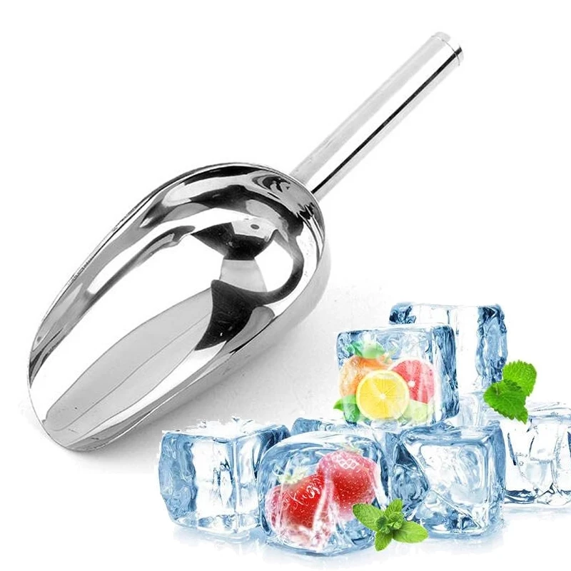 8-13Inch Stainless Steel Ice Scraper Food Buffet Candy Bar Scoops Tablespoon Sugar Scoop