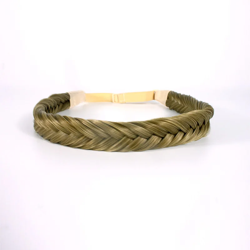 Hot Selling Synthetic Hair Braid Headband Fishbone Braids Headbands Women Realistic Fluffy Braids Hair