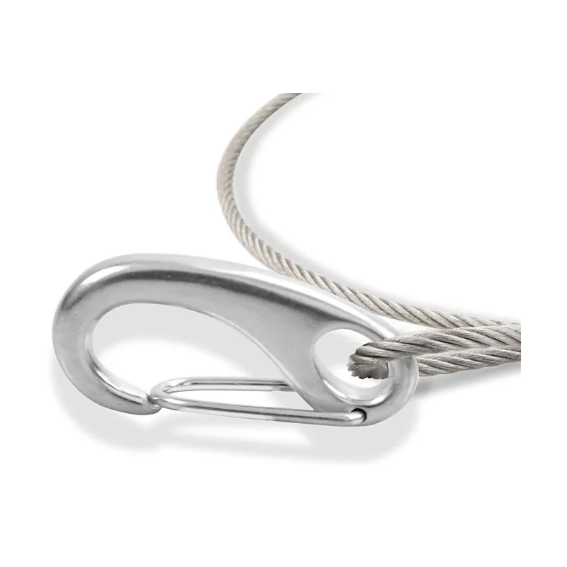 rigging hardware stainless steel 304 promotional keychains egg shaped snap hooks carabiner