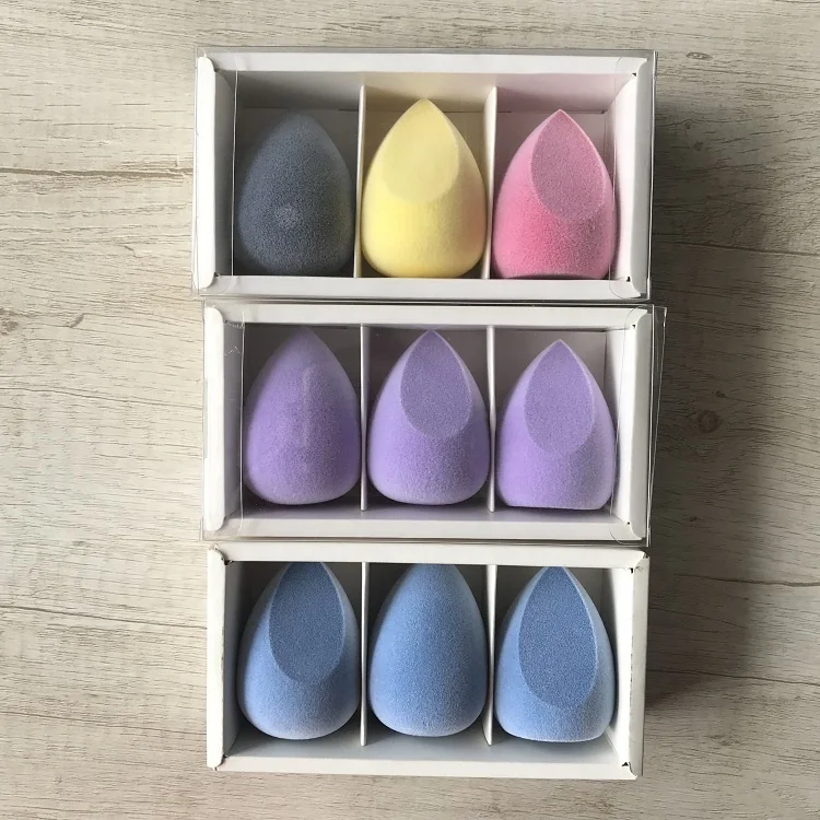 Private Label Dry And Wet Waterdrop Gourd Microfiber Cosmetic Makeup Sponge Velvet Latex-Free Makeup Blender For Foundation