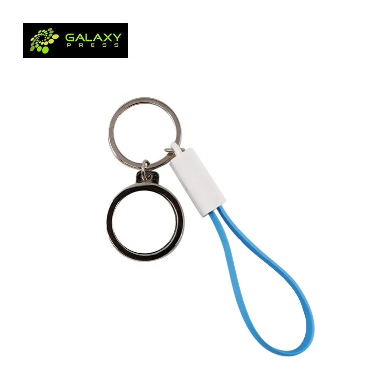 New Bottle Opener Sublimation Blank PVC Key Chain with USB Charging Cable