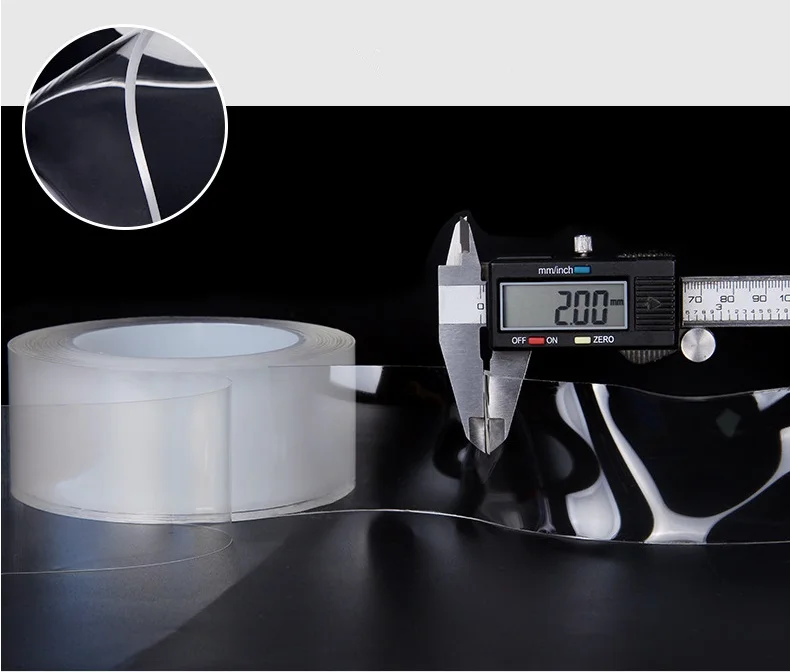 Free Sample Offered 1mm 2mm Thickness Colorful Hundred Times Use Double Tape Nano