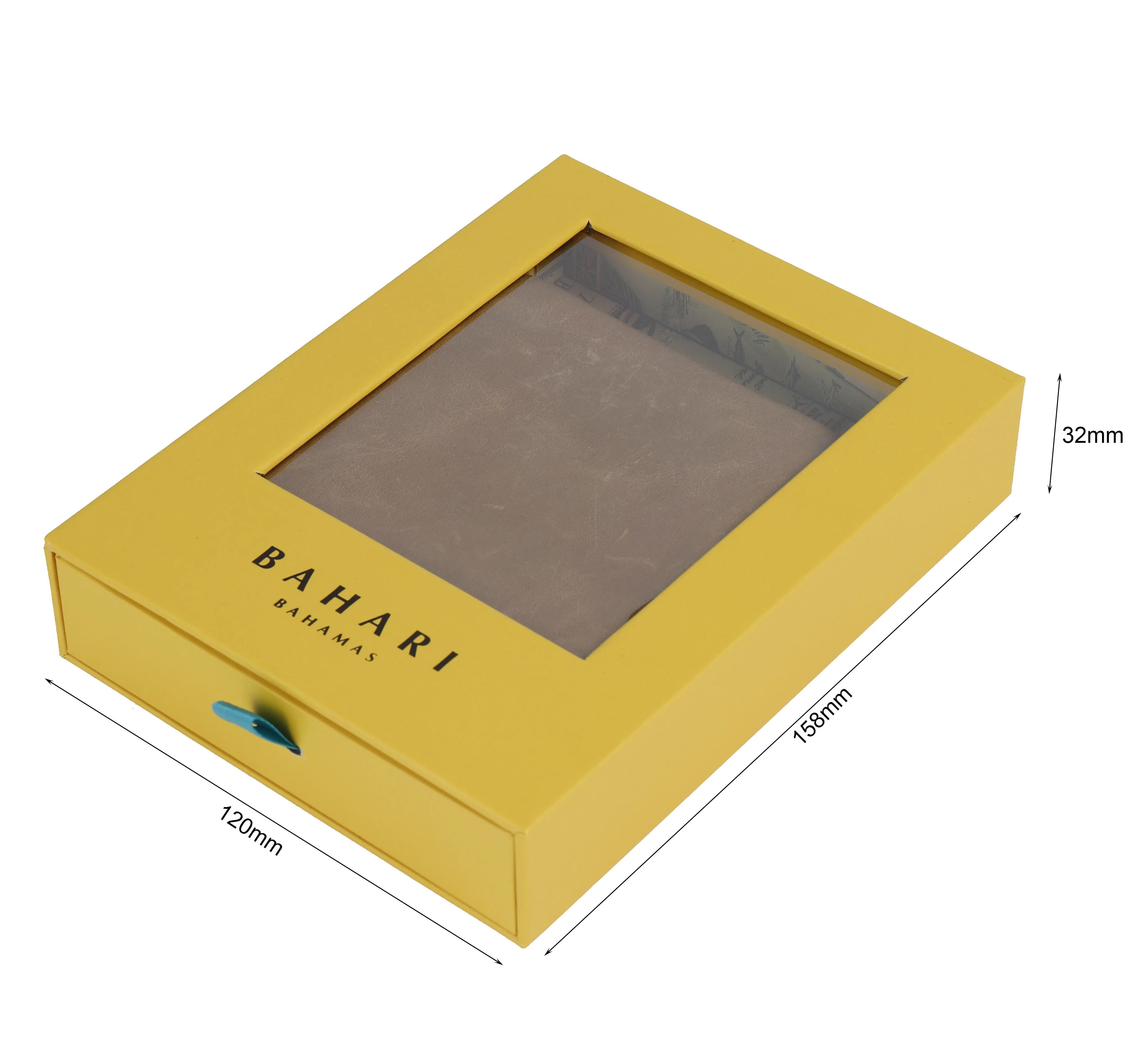 New clear window packing box paper wallet packaging box small minimalist wallet gift box for men wallet