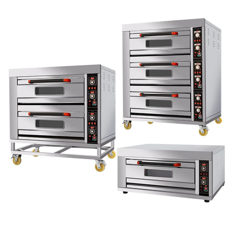 1 deck 2 trays gas baking oven for sale commercial pizza oven digital panel smart control deck oven for sale