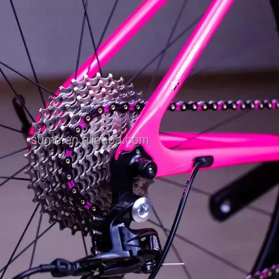 SUMC bike chain all hollow Semi-Hollow no hollow ultralight 11 speed bicycle chain with magic buckle in many different colour