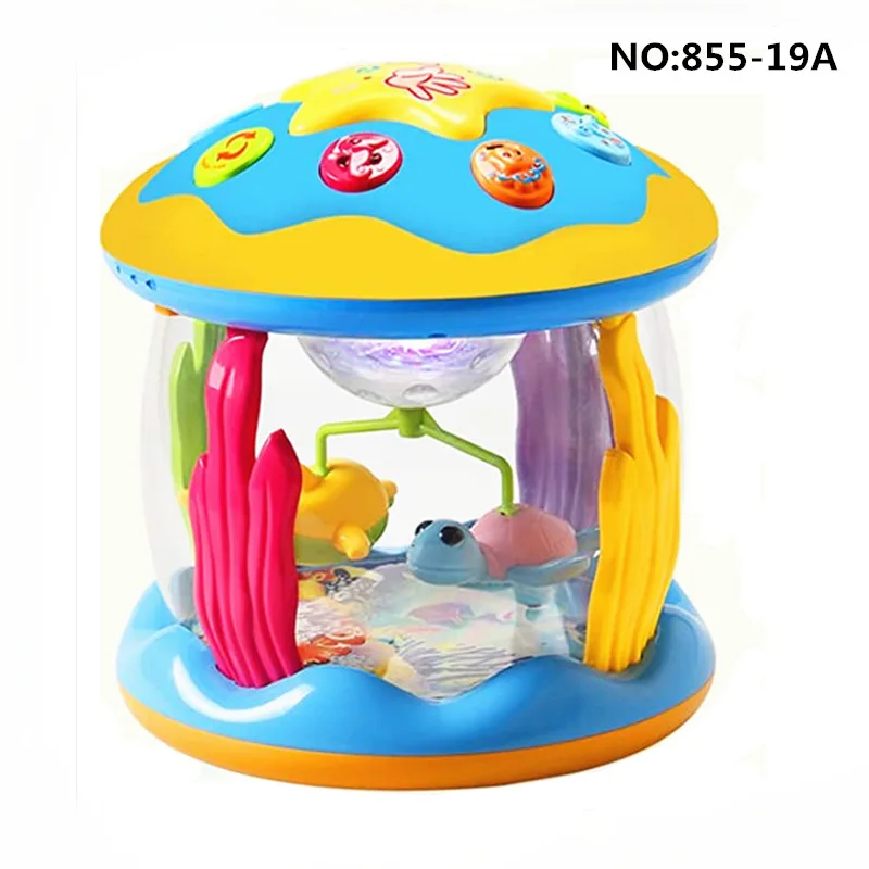 Babies New Product Ocean Rotating Park Series Plastic Small Battery Operated Educational Musical Sea Paradise Baby Rotate Toys