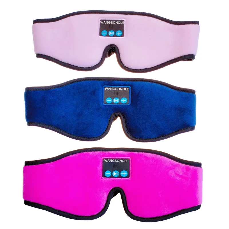 3d sleeping eye mask music Factory Directly 5.0 Headphone Headband Wireless Travel Custom 3D  Eye Mask