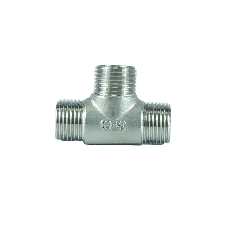 DKV ss304 ss316 мужские трубогарные тройники ковочные резьбовые футболки bsp