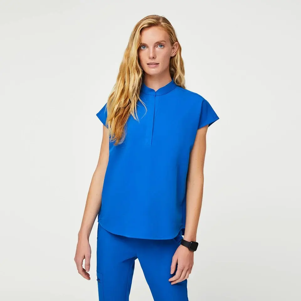 Bestex Royal Blue Scrub Uniforms Sets Scubs Medical Nursing Burgundys Suit New Designs Nurses Top Maroon Ready to Ship